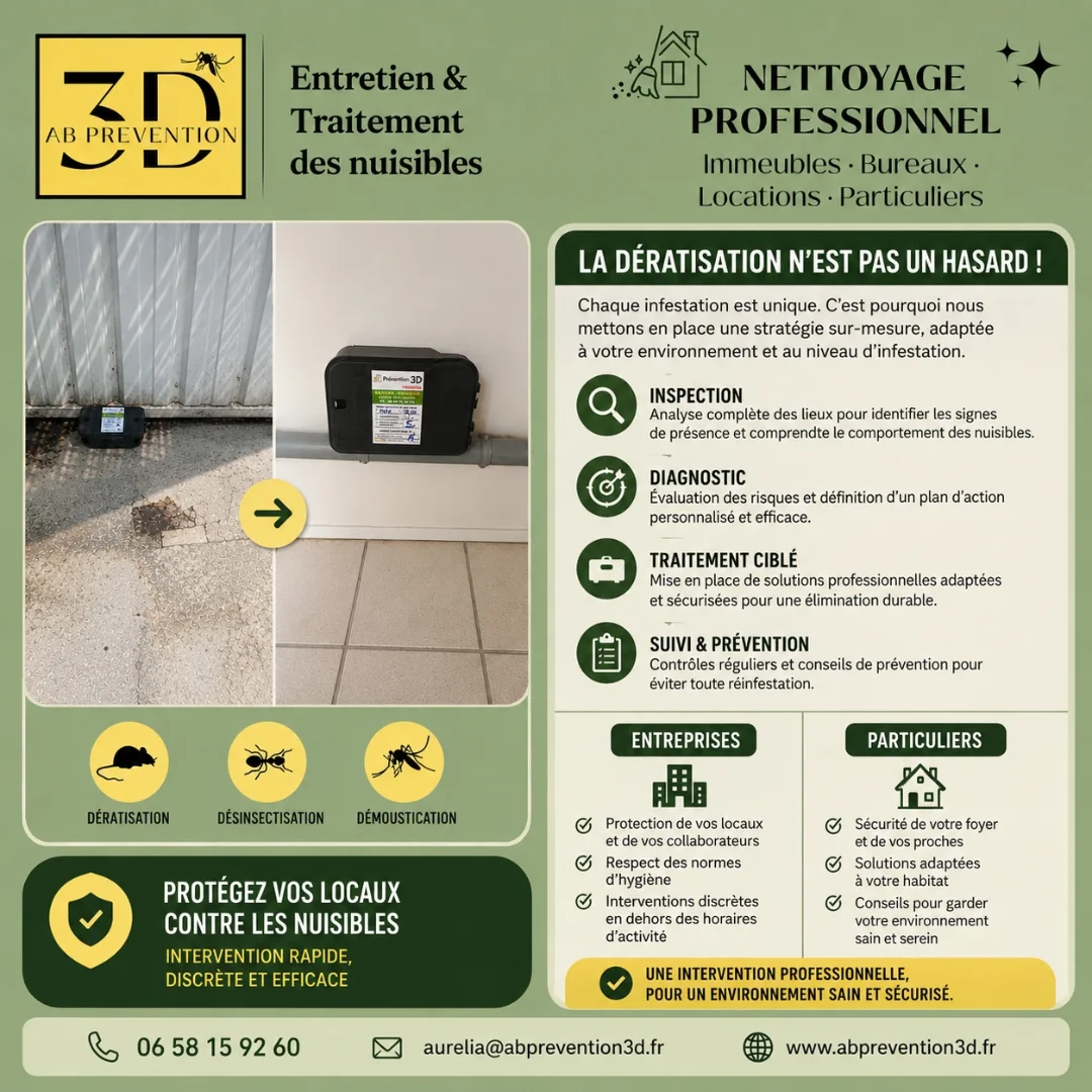 Poste d'appâtage sécurisé pour la dératisation AB Prévention 3D